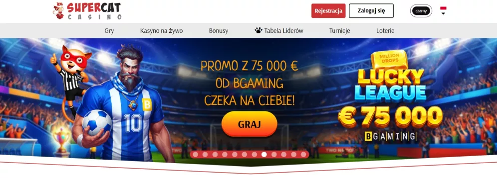 Supercat Casino — bonus powitalny 150% + 150 darmowych spinów na start